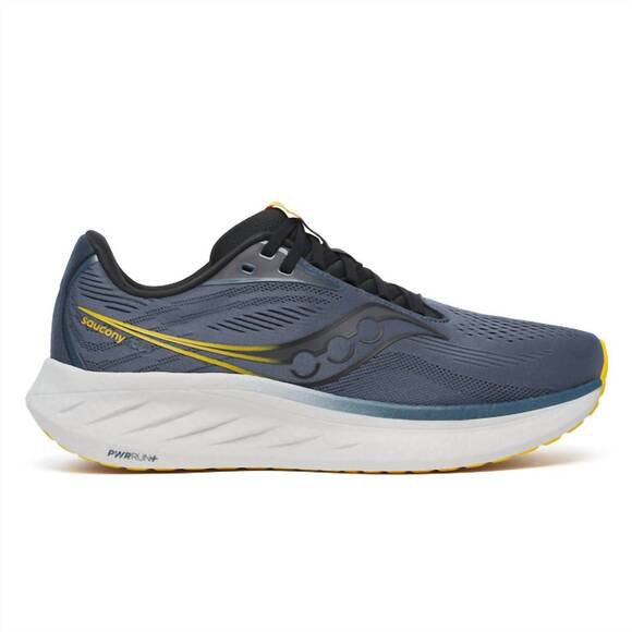 NEW SAUCONY men\'s ride 18 running shoes in dusk/pollen main image 6